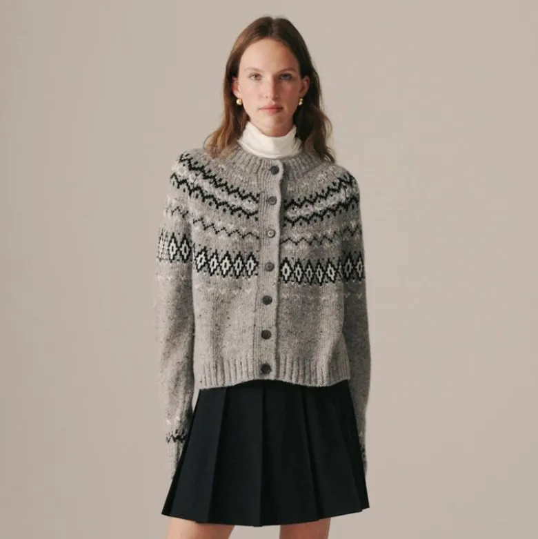 Fair Isle cardigan in wool blend