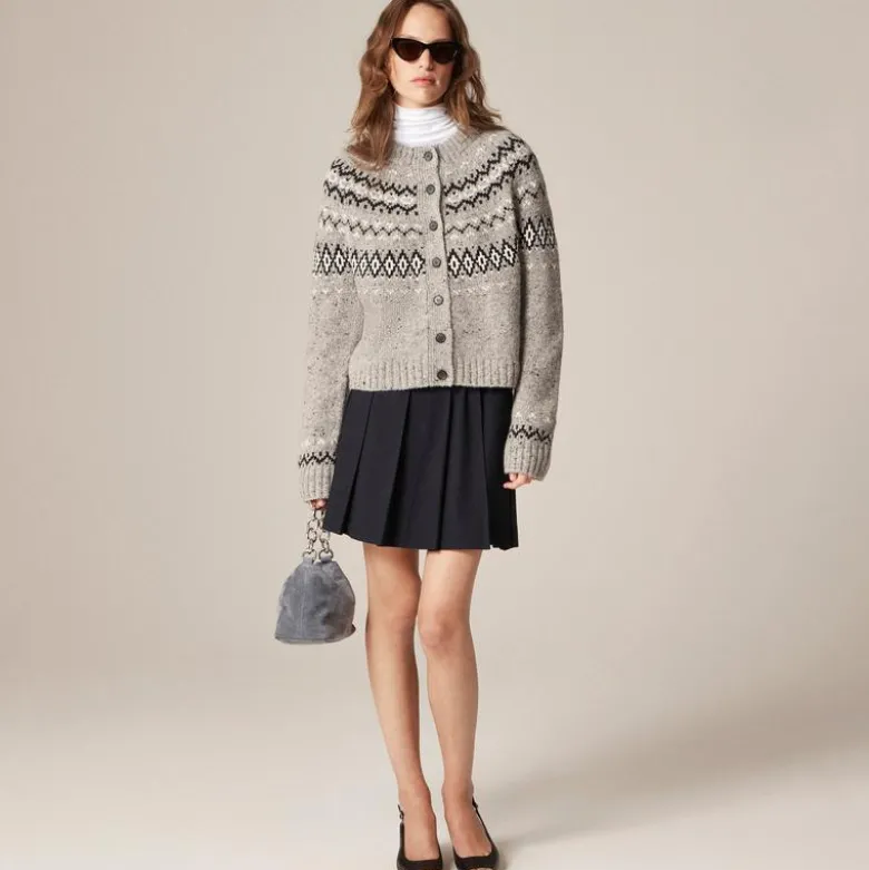 Fair Isle cardigan in wool blend