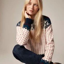 Fair Isle crewneck sweater in vintage wool