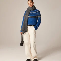 Fair Isle wide-mockneck sweater