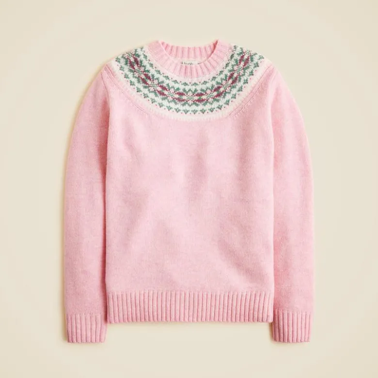 Fair Isle–yoked sweater in wool