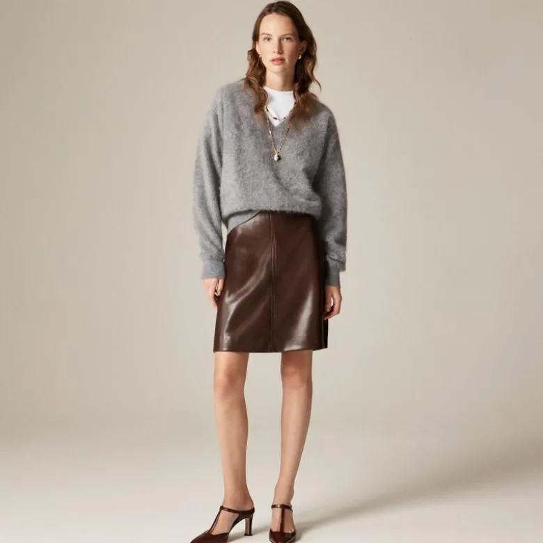 Fairfax skirt in faux leather