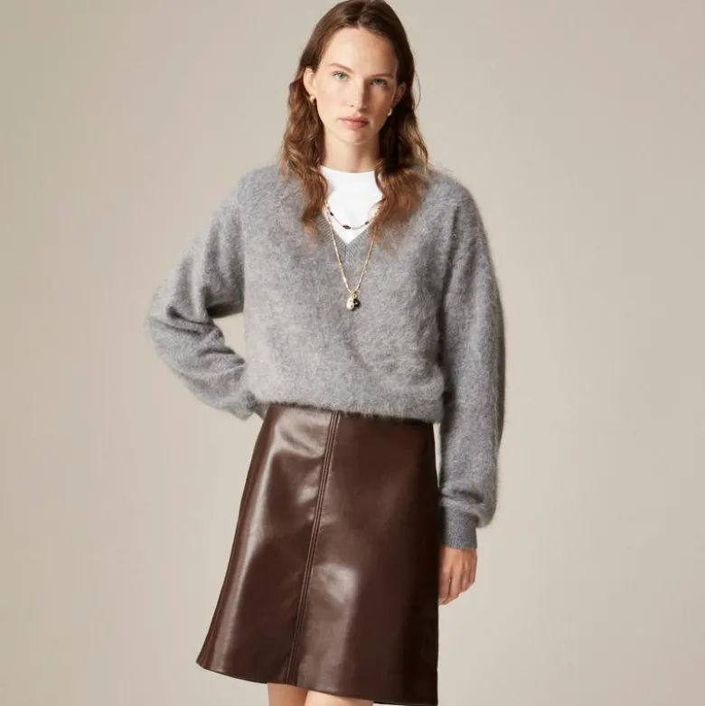 Fairfax skirt in faux leather