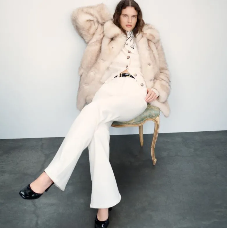 Faux-fur coat