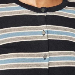 Featherweight cashmere cardigan in stripe