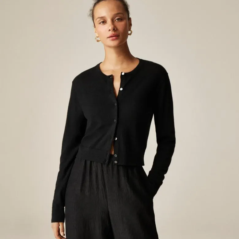 Featherweight cashmere cardigan