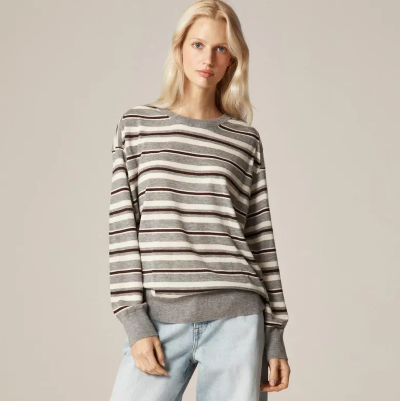 Featherweight cashmere relaxed crewneck sweater