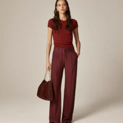 Featherweight cashmere ribbed sweater-tee