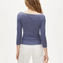 Featherweight cashmere wide V-neck sweater