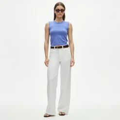 Featherweight cashmere-blend cropped sweater shell