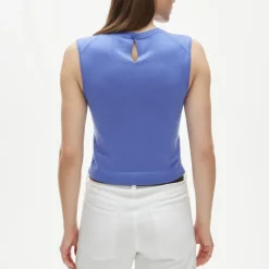 Featherweight cashmere-blend cropped sweater shell