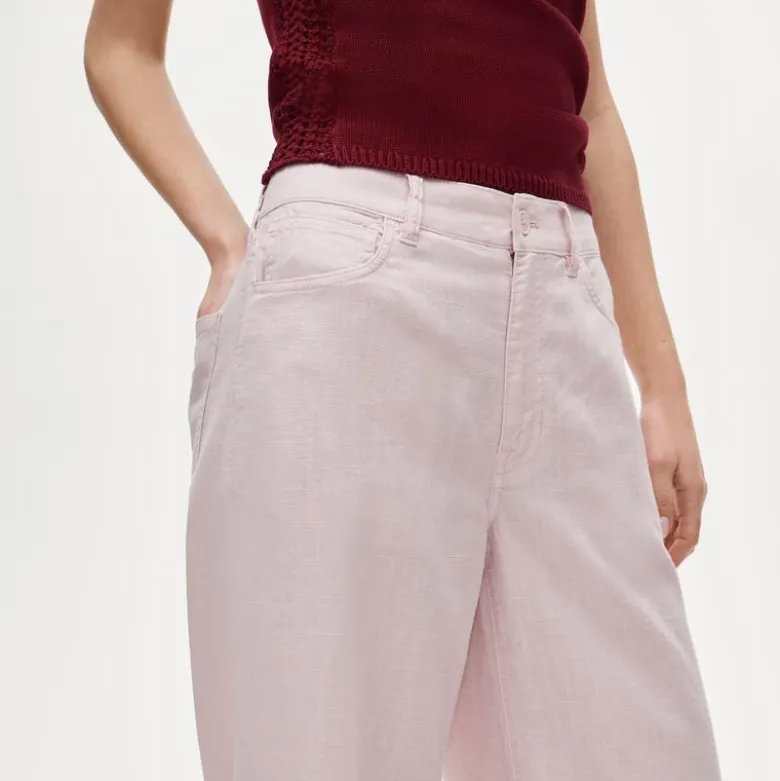 Five-pocket pant in linen blend