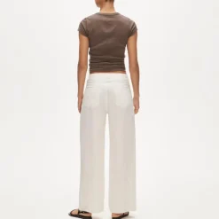 Five-pocket pant in linen blend