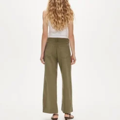 Five-pocket pant in linen blend