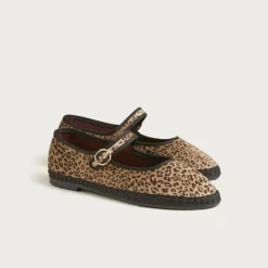 Flabelus X J.Crew Mary Jane espadrille flats in leopard print