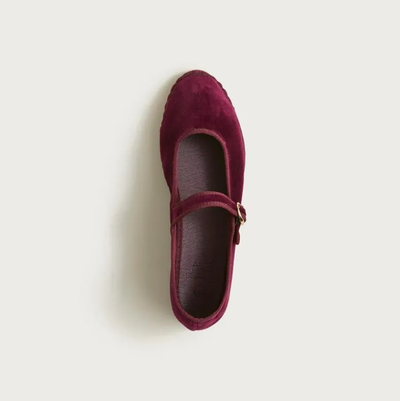 Flabelus X J.Crew Mary Jane espadrilles in velvet