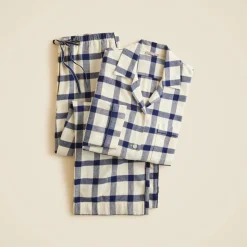 Flannel long-sleeve pajama pant set in plaid