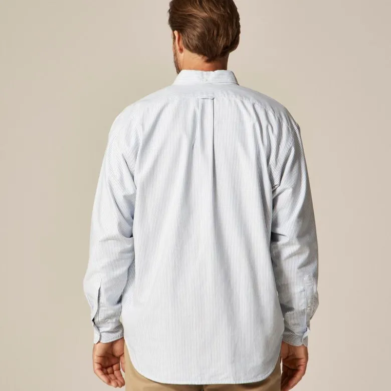 Flannel-lined oxford shirt