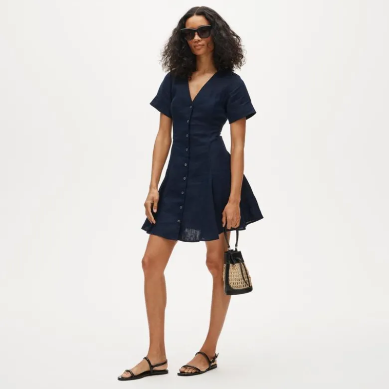 Fleur mini dress in linen