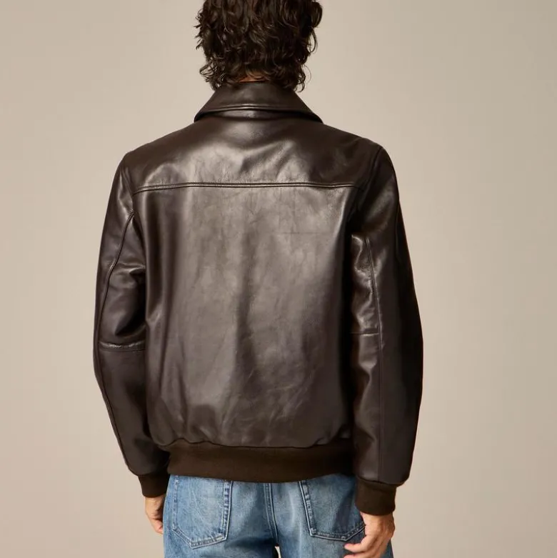 Flight jacket in Italian leather