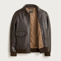 Flight jacket in Italian leather