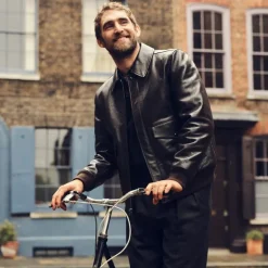 Flight jacket in Italian leather