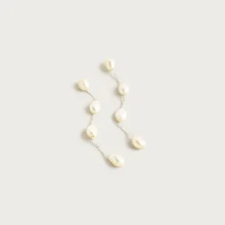Freshwater pearl drop earrings