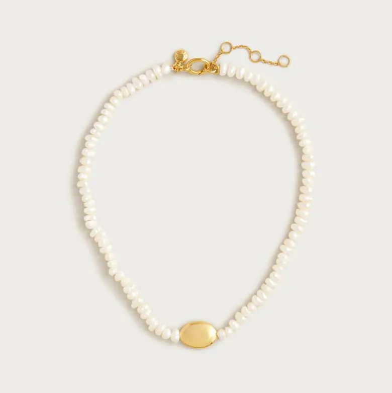 Freshwater pearl orb necklace