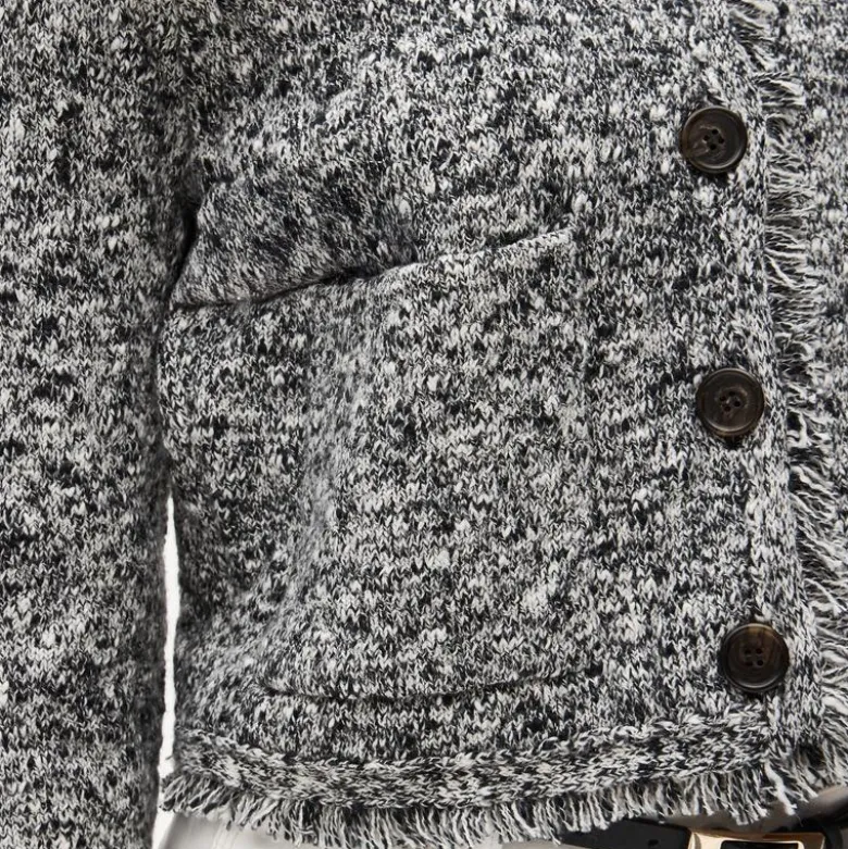 Fringe lady jacket in bouclé
