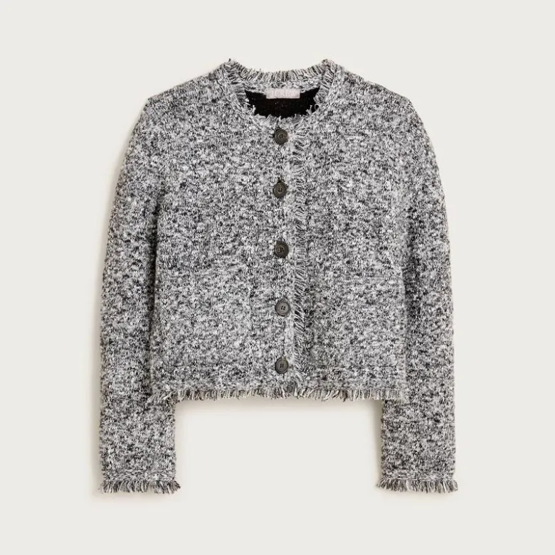 Fringe lady jacket in bouclé