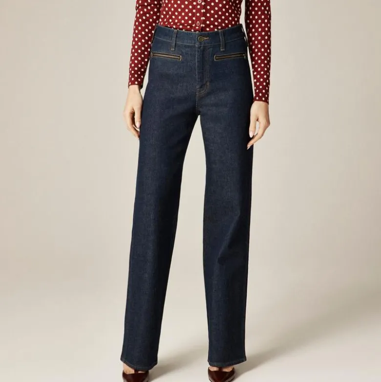Full-length slim-wide jean