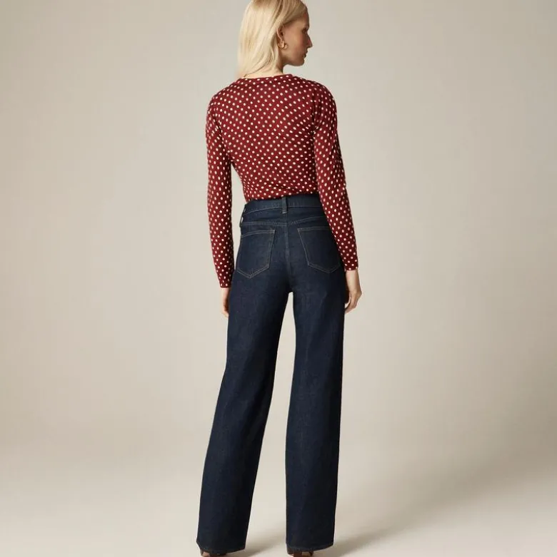 Full-length slim-wide jean