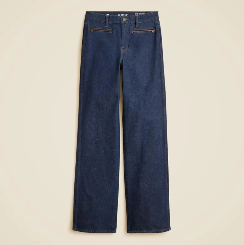 Full-length slim-wide jean