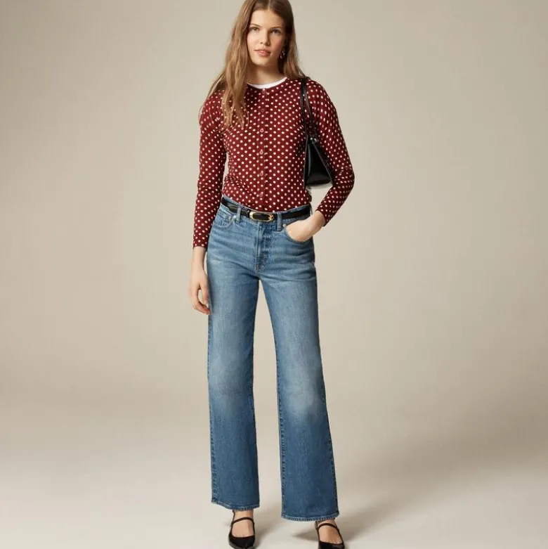 Full-length slim-wide jean