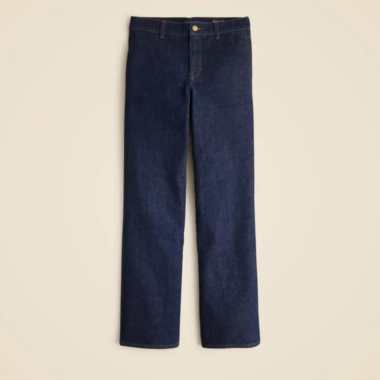 Full-length slim-wide trouser jean
