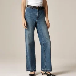 Full-length slim-wide trouser jean