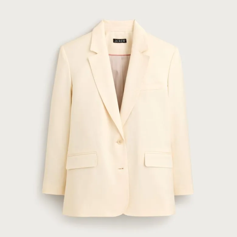 Gamine blazer in cotton-blend twill