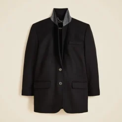 Gamine blazer-coat in wool blend