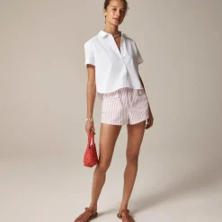 Gamine shirt in cotton poplin