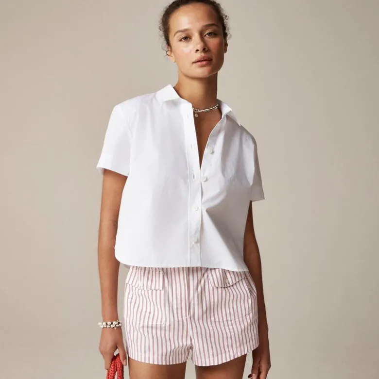 Gamine shirt in cotton poplin