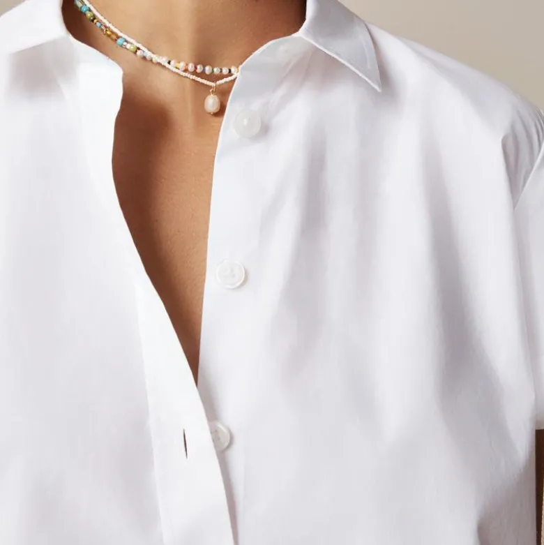 Gamine shirt in cotton poplin