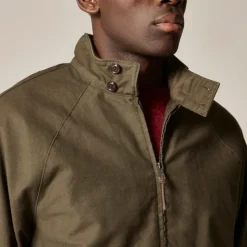 Garment-dyed Harrington jacket
