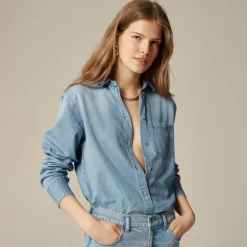 Garçon classic chambray shirt in Storm wash