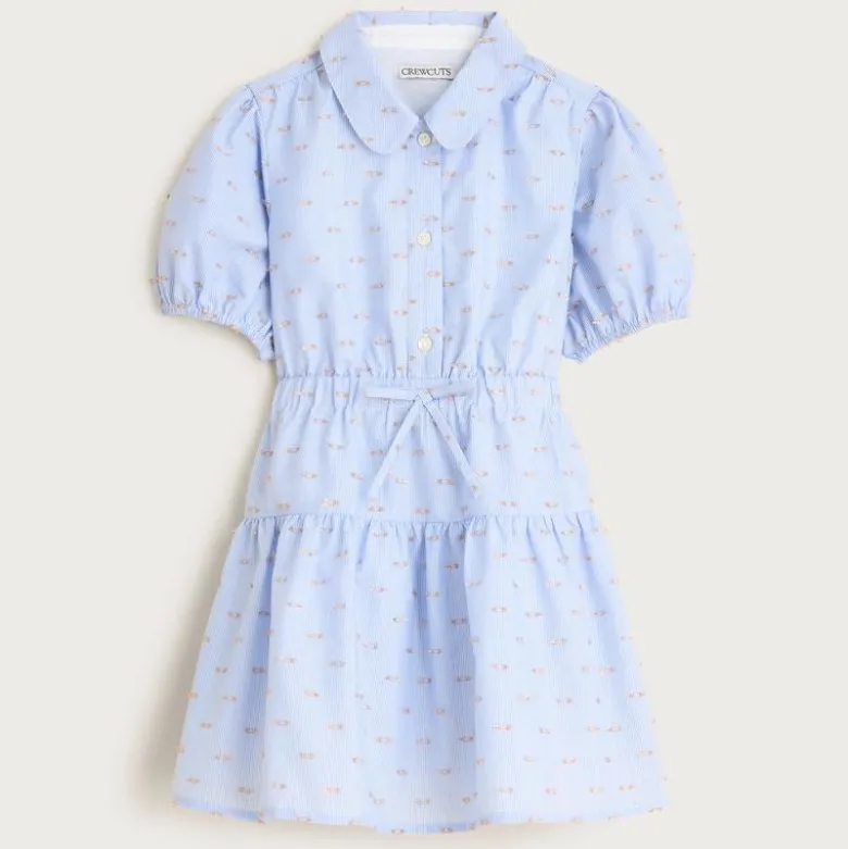 Girls' Amelia shirt-dress with Lurex® metallic threads