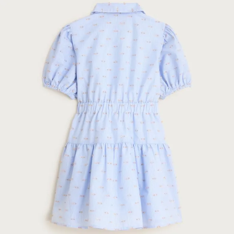 Girls' Amelia shirt-dress with Lurex® metallic threads