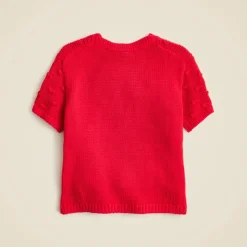 Girls' bobble sweater-tee in cotton