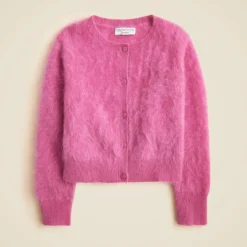 Girls' brushed cashmere cardigan