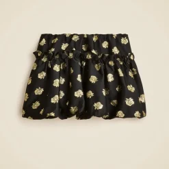 Girls' bubble skirt in metallic rosette jacquard