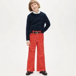 Girls' cherry chino trouser