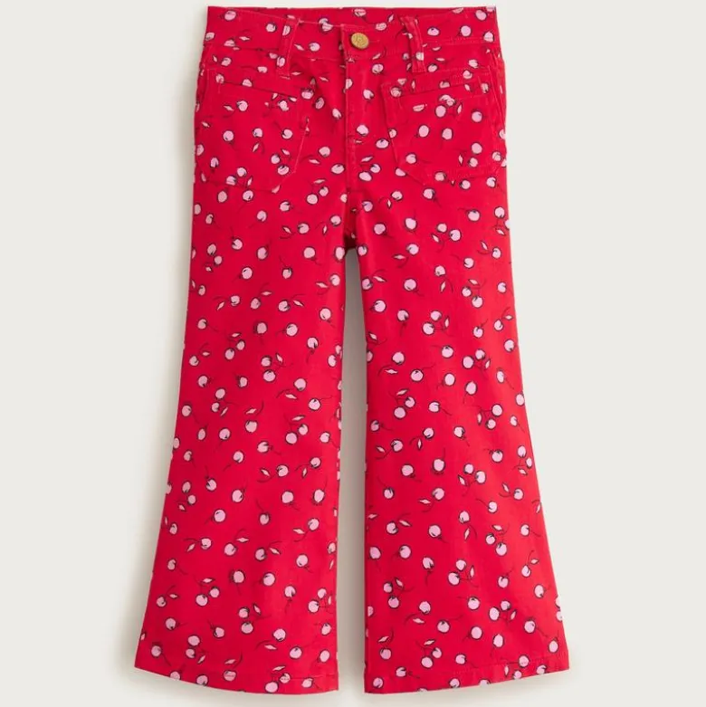 Girls' cherry chino trouser